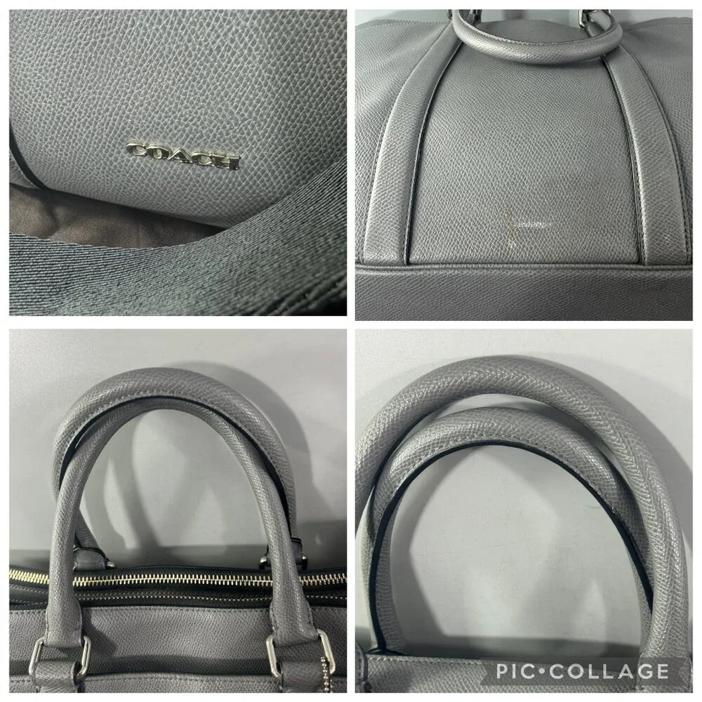 Authentic COACH F71695 METROPOLITAN BAG IN CROSSGRAIN LEATHER, ASH